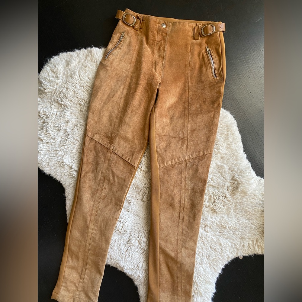 Vintage “Talk of the Walk” suede skinny pants